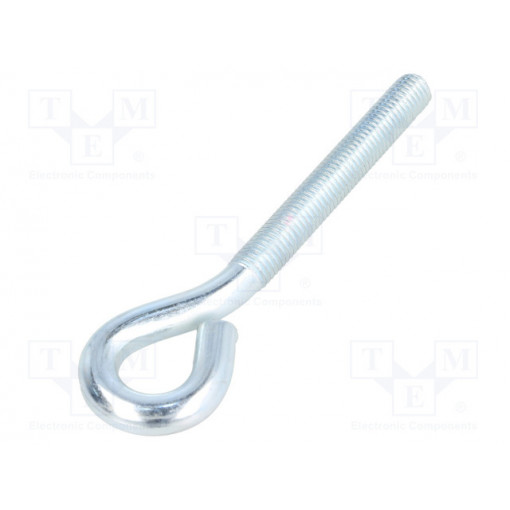 HO10120; Hook; ring; steel; zinc; Thread len: 72mm; Overall len: 120mm; DROMET