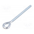 HO10180; Hook; ring; steel; zinc; Thread len: 132mm; Overall len: 180mm; DROMET