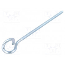 HOH.6170; Hook; ring; steel; zinc; Thread len: 125mm; Overall len: 170mm; DROMET