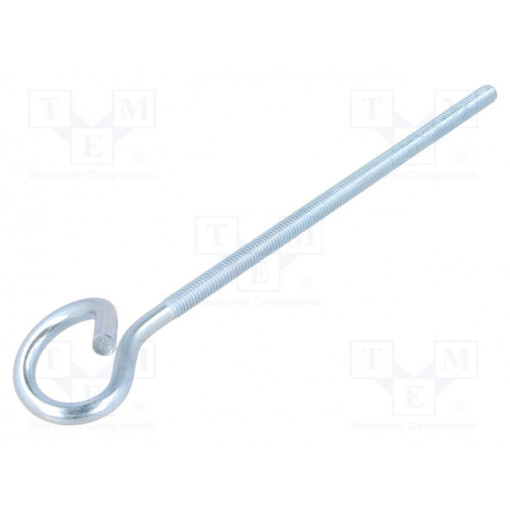 HOH.6170; Hook; ring; steel; zinc; Thread len: 125mm; Overall len: 170mm; DROMET