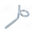 HOH.8100; Hook; ring; steel; zinc; Thread len: 45mm; Overall len: 100mm; DROMET