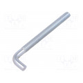 HP.8100; Hook; straight; steel; zinc; Thread len: 78mm; Overall len: 100mm; DROMET HP.8100; Hook; straight; steel; zinc; Thread len: 78mm; Overall len: 100mm; DROMET
