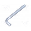 HP10100; Hook; straight; steel; zinc; Thread len: 75mm; Overall len: 100mm; DROMET HP10100; Hook; straight; steel; zinc; Thread len: 75mm; Overall len: 100mm; DROMET