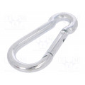 KSO.6.60; Snap hook; steel; for rope; 60mm; zinc; Size: 6mm; DROMET KSO.6.60; Snap hook; steel; for rope; 60mm; zinc; Size: 6mm; DROMET