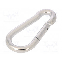 KSO.7.70; Snap hook; steel; for rope; 70mm; zinc; Size: 7mm; DROMET KSO.7.70; Snap hook; steel; for rope; 70mm; zinc; Size: 7mm; DROMET