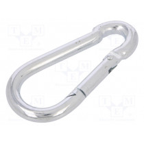 KSO.8.80; Snap hook; steel; for rope; 80mm; zinc; Size: 8mm; DROMET KSO.8.80; Snap hook; steel; for rope; 80mm; zinc; Size: 8mm; DROMET