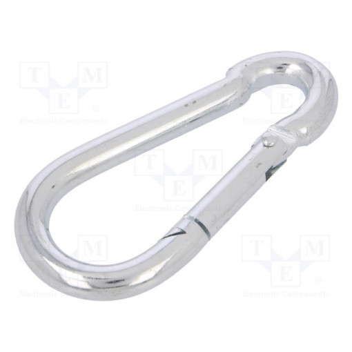 KSO.8.80; Snap hook; steel; for rope; 80mm; zinc; Size: 8mm; DROMET