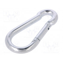 KSO.9.90; Snap hook; steel; for rope; 90mm; zinc; Size: 9mm; DROMET KSO.9.90; Snap hook; steel; for rope; 90mm; zinc; Size: 9mm; DROMET