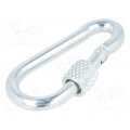 KSZ.4.40; Snap hook; steel; for rope; 40mm; zinc; Size: 4mm; with protection; DROMET KSZ.4.40; Snap hook; steel; for rope; 40mm; zinc; Size: 4mm; with protection; DROMET