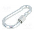 KSZ.5.50; Snap hook; steel; for rope; 50mm; zinc; Size: 5mm; with protection; DROMET KSZ.5.50; Snap hook; steel; for rope; 50mm; zinc; Size: 5mm; with protection; DROMET