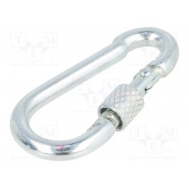 KSZ.5.50; Snap hook; steel; for rope; 50mm; zinc; Size: 5mm; with protection; DROMET
