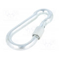 KSZ.7.70; Snap hook; steel; for rope; 70mm; zinc; Size: 7mm; with protection; DROMET KSZ.7.70; Snap hook; steel; for rope; 70mm; zinc; Size: 7mm; with protection; DROMET