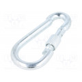 KSZ.8.80; Snap hook; steel; for rope; 80mm; zinc; Size: 8mm; with protection; DROMET KSZ.8.80; Snap hook; steel; for rope; 80mm; zinc; Size: 8mm; with protection; DROMET