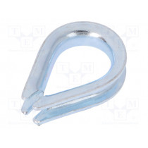 KU.4; Thimble for rope; steel; for rope; Ørope: 4mm; zinc; DIN6899B; DROMET