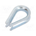 KU.8; Thimble for rope; steel; for rope; Ørope: 8mm; zinc; DIN6899B; DROMET KU.8; Thimble for rope; steel; for rope; Ørope: 8mm; zinc; DIN6899B; DROMET