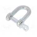 SK.5; Dee shackle; steel; for rope; zinc; Size: 5mm; DROMET SK.5; Dee shackle; steel; for rope; zinc; Size: 5mm; DROMET