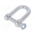 SK12; Dee shackle; steel; for rope; zinc; Size: 12mm; DROMET