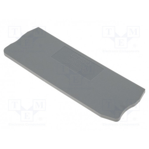 D-ST 2,5-QUATTRO-MT 3038590; End plate; grey; Width: 2.2mm; Ht: 36.5mm; L: 84mm; PHOENIX CONTACT