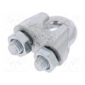 ZL.5; Rope clamp wire; steel; for rope; Ørope: 5mm; zinc; DIN741; DIN: 741; DROMET ZL.5; Rope clamp wire; steel; for rope; Ørope: 5mm; zinc; DIN741; DIN: 741; DROMET