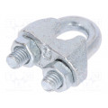 ZL.6; Rope clamp wire; steel; for rope; Ørope: 6mm; zinc; DIN741; DIN: 741; DROMET ZL.6; Rope clamp wire; steel; for rope; Ørope: 6mm; zinc; DIN741; DIN: 741; DROMET