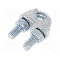 ZL10; Rope clamp wire; steel; for rope; Ørope: 10mm; zinc; DIN741; DROMET ZL10; Rope clamp wire; steel; for rope; Ørope: 10mm; zinc; DIN741; DROMET
