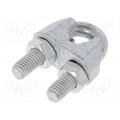 ZL11; Rope clamp wire; steel; for rope; Ørope: 11mm; zinc; DIN741; DROMET ZL11; Rope clamp wire; steel; for rope; Ørope: 11mm; zinc; DIN741; DROMET
