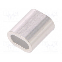 ZLA.2.5; Ferrule; aluminium; for rope; Ørope: 2.5mm; DROMET ZLA.2.5; Ferrule; aluminium; for rope; Ørope: 2.5mm; DROMET