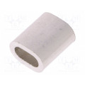 ZLA.6; Ferrule; aluminium; for rope; Ørope: 6mm; L: 21mm; DROMET ZLA.6; Ferrule; aluminium; for rope; Ørope: 6mm; L: 21mm; DROMET
