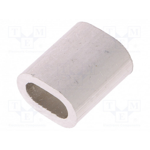 ZLA.6; Ferrule; aluminium; for rope; Ørope: 6mm; L: 21mm; DROMET