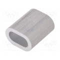 ZLA.8; Ferrule; aluminium; for rope; Ørope: 8mm; L: 28mm; DROMET ZLA.8; Ferrule; aluminium; for rope; Ørope: 8mm; L: 28mm; DROMET