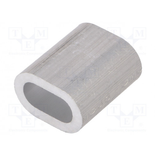 ZLA.8; Ferrule; aluminium; for rope; Ørope: 8mm; L: 28mm; DROMET