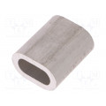 ZLA11; Ferrule; aluminium; for rope; Ørope: 11mm; L: 39mm; DROMET ZLA11; Ferrule; aluminium; for rope; Ørope: 11mm; L: 39mm; DROMET