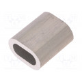 ZLA12; Ferrule; aluminium; for rope; Ørope: 12mm; L: 42mm; DROMET ZLA12; Ferrule; aluminium; for rope; Ørope: 12mm; L: 42mm; DROMET