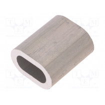 ZLA12; Ferrule; aluminium; for rope; Ørope: 12mm; L: 42mm; DROMET