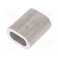 ZLA14; Ferrule; aluminium; for rope; Ørope: 14mm; L: 49mm; DROMET ZLA14; Ferrule; aluminium; for rope; Ørope: 14mm; L: 49mm; DROMET