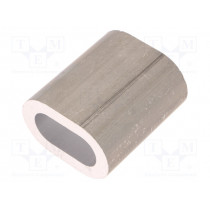 ZLA16; Ferrule; aluminium; for rope; Ørope: 16mm; L: 56mm; DROMET