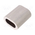ZLA20; Ferrule; aluminium; for rope; Ørope: 20mm; DROMET ZLA20; Ferrule; aluminium; for rope; Ørope: 20mm; DROMET