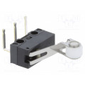 D2F01FL2A; Microswitch SNAP ACTION; with lever (with roller); SPDT; Pos: 2; OMRON OCB