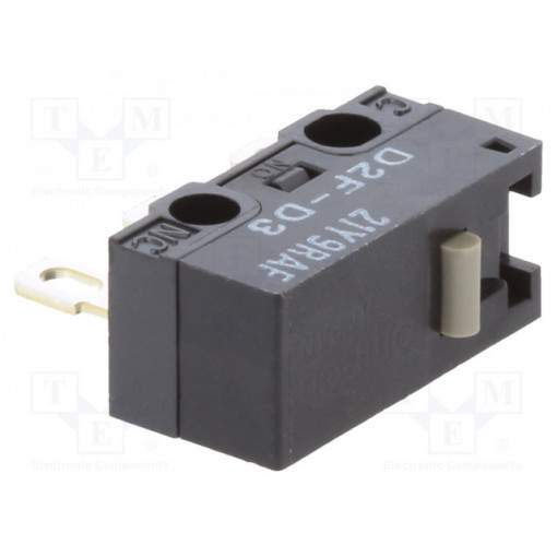 D2FD3; Microswitch SNAP ACTION; without lever; SPDT; 3A/125VAC; ON-(ON); OMRON OCB