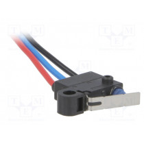 D2HW-C261M; Microswitch SNAP ACTION; with lever; SPDT; 0.1A/125VAC; 2A/12VDC; OMRON OCB