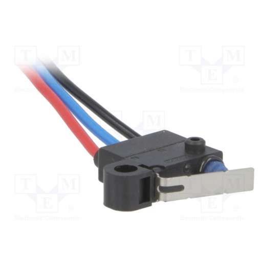 D2HW-C261M; Microswitch SNAP ACTION; with lever; SPDT; 0.1A/125VAC; 2A/12VDC; OMRON OCB