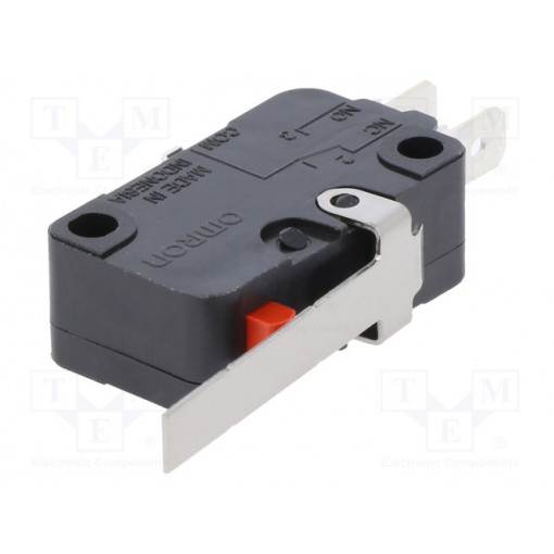 D3V162M1C24; Microswitch SNAP ACTION; with lever; SPDT; 16A/250VAC; ON-(ON); OMRON OCB