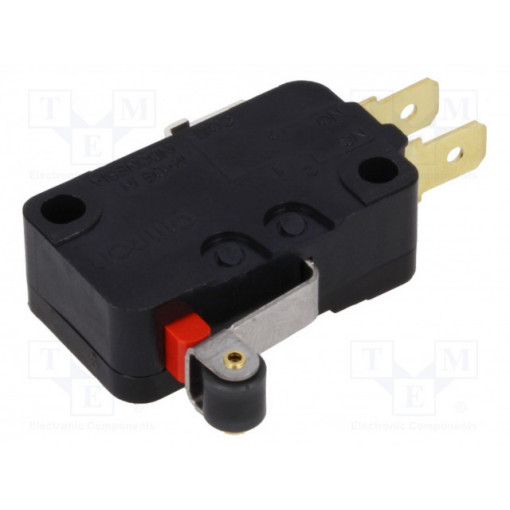 D3V-165-1C25; Microswitch SNAP ACTION; with lever (with roller); SPDT; Pos: 2; OMRON OCB