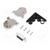 6355-0072-22; D-Sub; PIN: 15; plug; female; soldering; for cable; black; ENCITECH