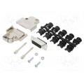 L17D45PK-M-15+L77DA15SST; D-Sub; PIN: 15; female; angled 45°; screw terminal; for cable; AMPHENOL L17D45PK-M-15+L77DA15SST; D-Sub; PIN: 15; female; angled 45°; screw terminal; for cable; AMPHENOL