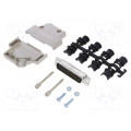 L17D45PK-M-25+L717SDB25P; D-Sub; PIN: 25; male; angled 45°; soldering; for cable; gold flash; AMPHENOL L17D45PK-M-25+L717SDB25P; D-Sub; PIN: 25; male; angled 45°; soldering; for cable; gold flash; AMPHENOL