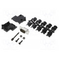 L17D45PK-P-09+L717DE09PST; D-Sub; PIN: 9; male; angled 45°; screw terminal; for cable; UNC4-40; AMPHENOL L17D45PK-P-09+L717DE09PST; D-Sub; PIN: 9; male; angled 45°; screw terminal; for cable; UNC4-40; AMPHENOL