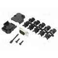 L17D45PK-P-09+L717SDE09P; D-Sub; PIN: 9; male; angled 45°; soldering; for cable; gold flash; AMPHENOL L17D45PK-P-09+L717SDE09P; D-Sub; PIN: 9; male; angled 45°; soldering; for cable; gold flash; AMPHENOL