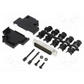 L17D45PK-P-25+L717SDB25P; D-Sub; PIN: 25; male; angled 45°; soldering; for cable; gold flash; AMPHENOL L17D45PK-P-25+L717SDB25P; D-Sub; PIN: 25; male; angled 45°; soldering; for cable; gold flash; AMPHENOL