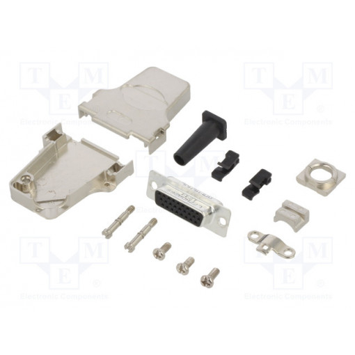 L17D45ZF15-RG+L77HDA26S; D-Sub HD; PIN: 26; female; angled 45°; soldering; for cable; AMPHENOL